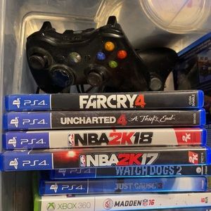 Make an offer/ Video games Xbox 360 Xbox 1 ps2 ps4 Wii ds and ps4 console.
Conso